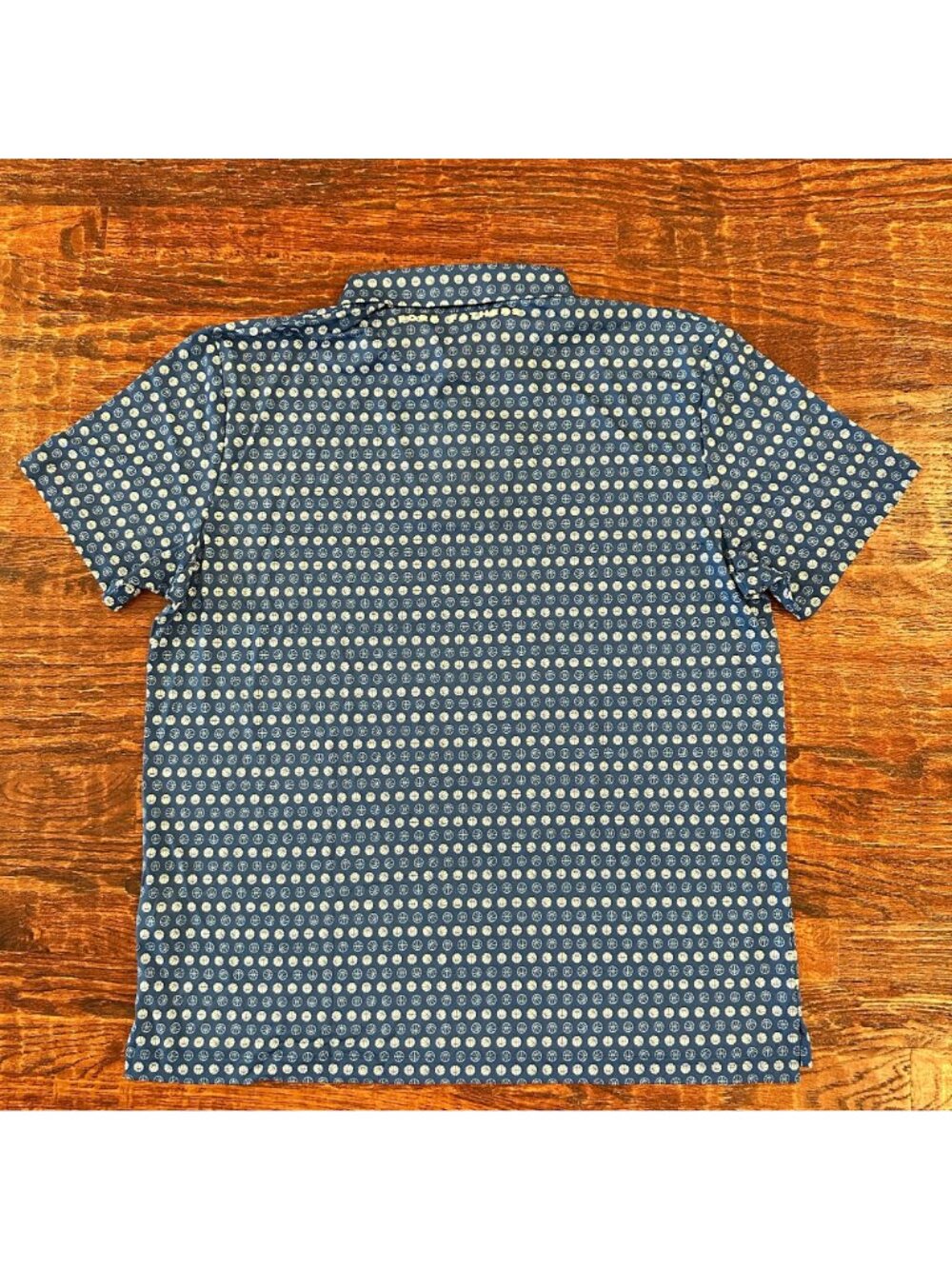 NWT, Dad & Son Fore Fathers, "Fast Breaker" Print Blue Basketball Polos XL 6/7 - Picture 4 of 9